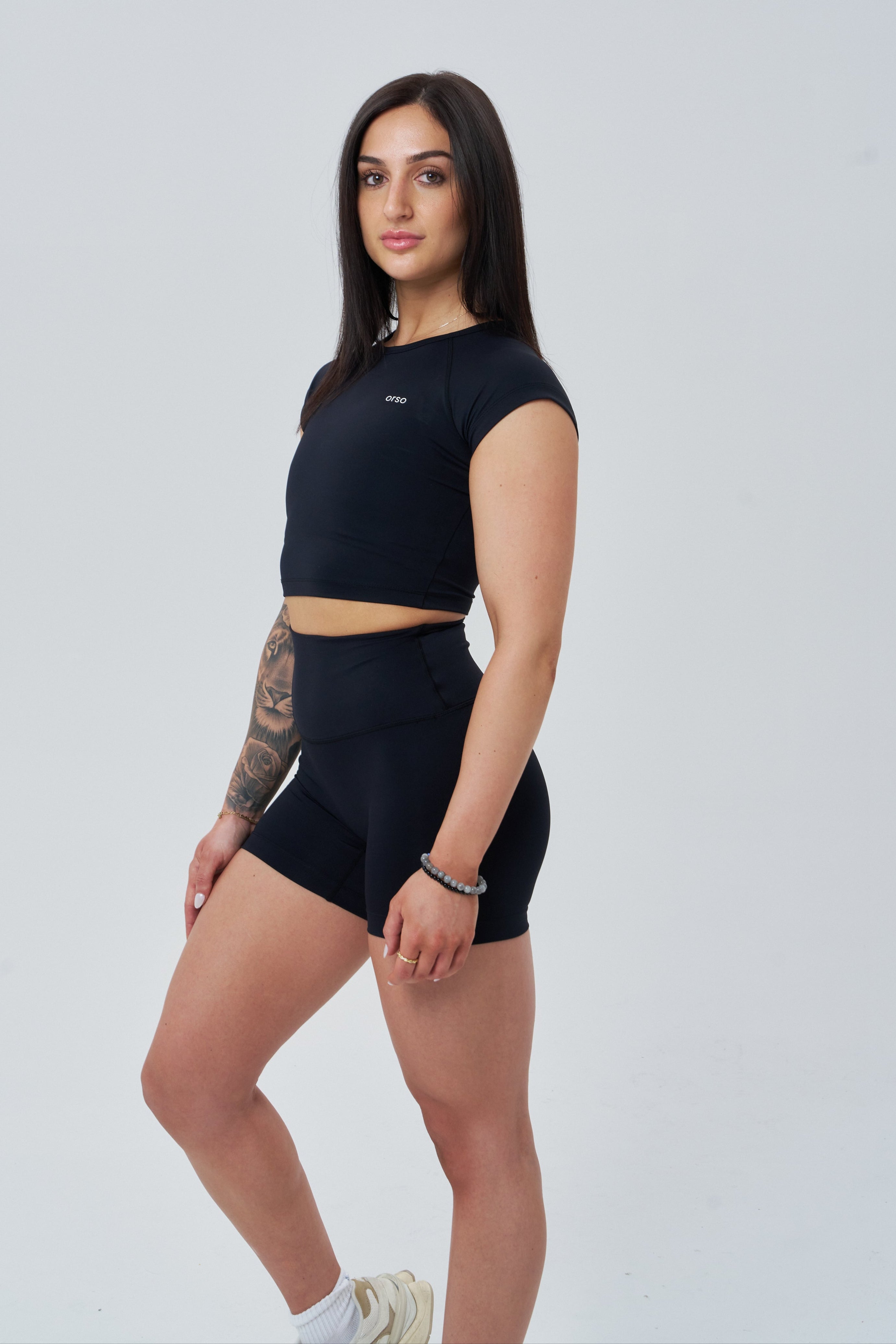 SeaButter™ Essential Crop Tee - Onyx Black