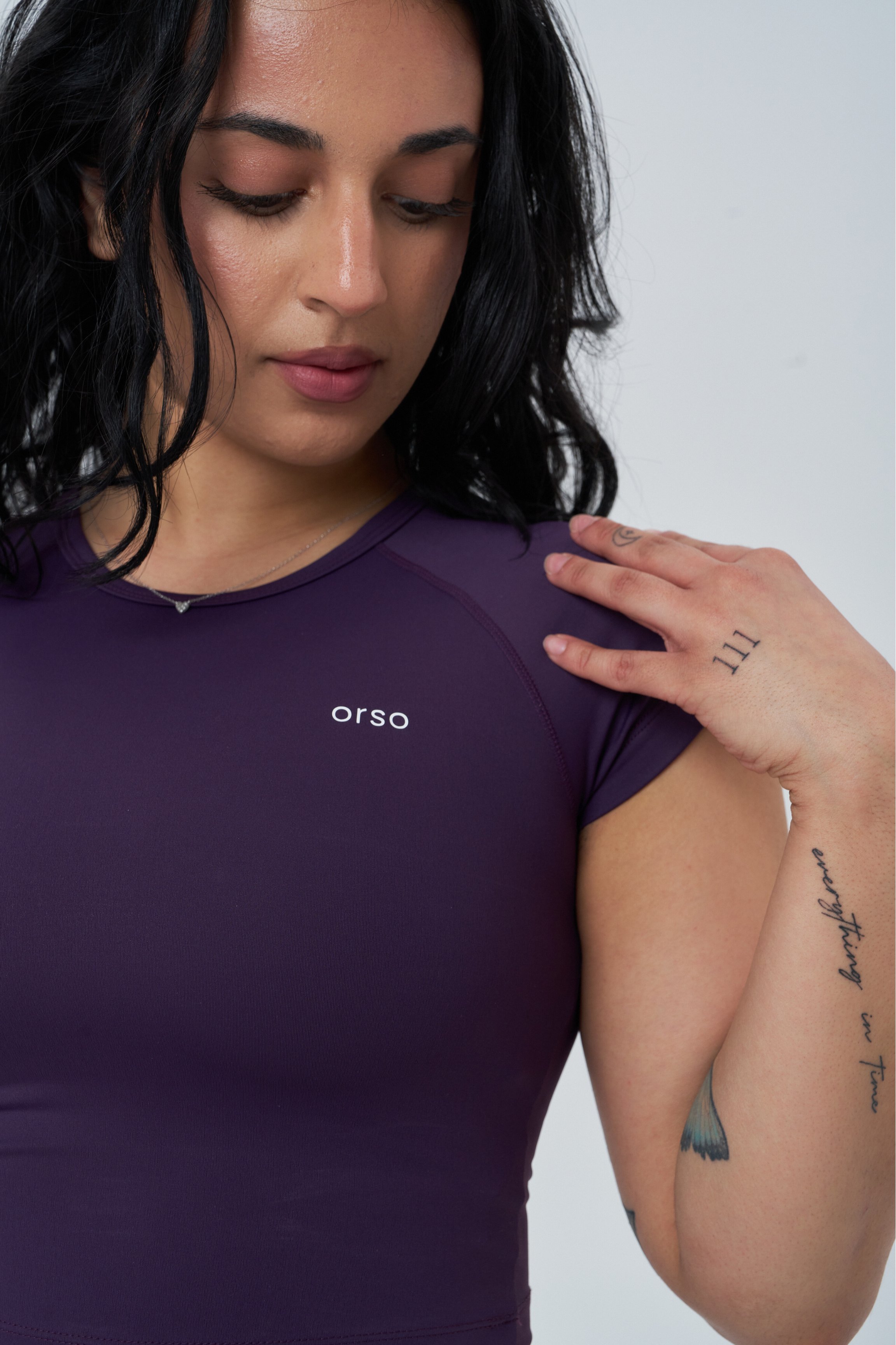SeaButter™ Essential Crop Tee - Dark Grape
