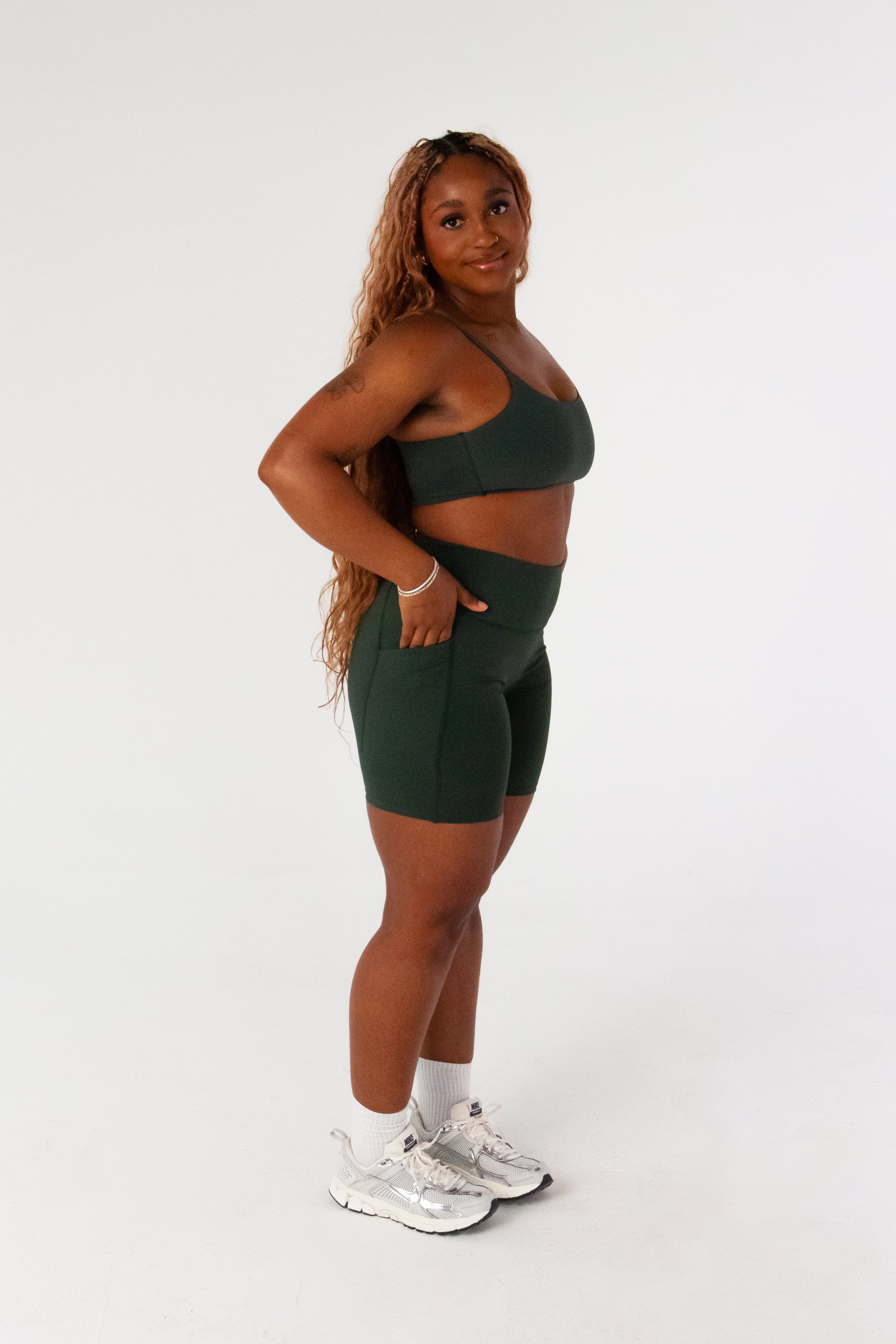 SeaButter™ 8" Pocket Shorts - Wood Green